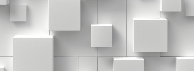 3D Light White Background, pattern, square, 3d, geometric, texture, design, cube, illustration, paper