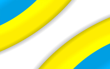 3D Vector Ukrainian Flag Design. Template Flag of Ukraine Frame isolated transparent background. EPS 10