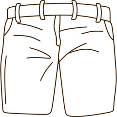 Hand Drawn Men Short Pants