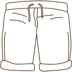 Hand Drawn Men Short Pants