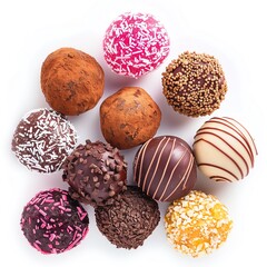 A variety of delicious chocolate truffles, perfect for any occasion.