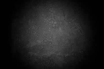 Old wall texture cement dark black gray background abstract grey color design are light with white...