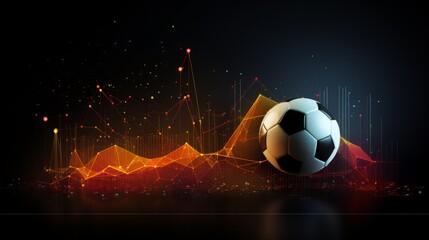 Online bet and analytics and statistics for soccer game, online sport betting concept