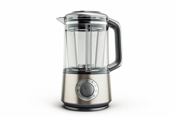 Sleek and contemporary kitchen blender with clarity measure design on a plain background
