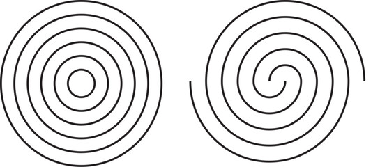 Vector round spiral on white background