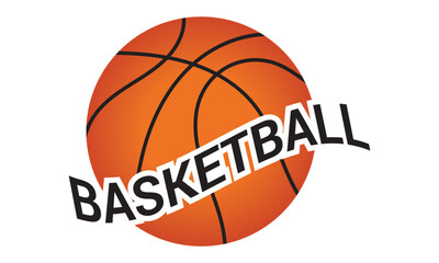 Obraz premium Isolated basketball emblem isolated on a white background, Vector illustration. EPS 10