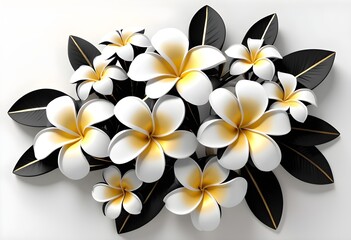 3d rendered photo of flowers on a plain background