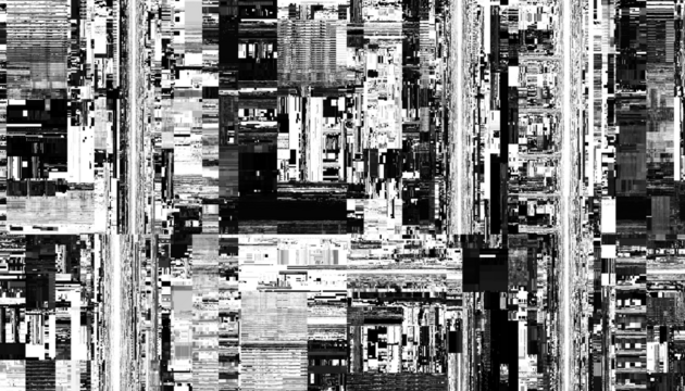 Abstract glitch overlay with a transparent background. Png overlay background