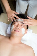 Fototapeta premium The middle-aged man SPA beauty