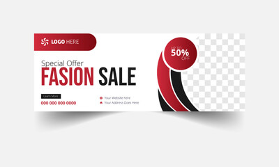 New arrival Trendy Fashion sale social media facebook cover design and web banner timeline template
