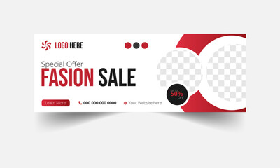 New arrival Trendy Fashion sale social media facebook cover design and web banner timeline template