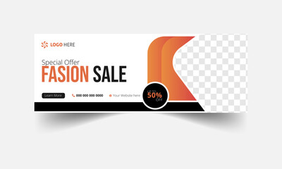 New arrival Trendy Fashion sale social media facebook cover design and web banner timeline template