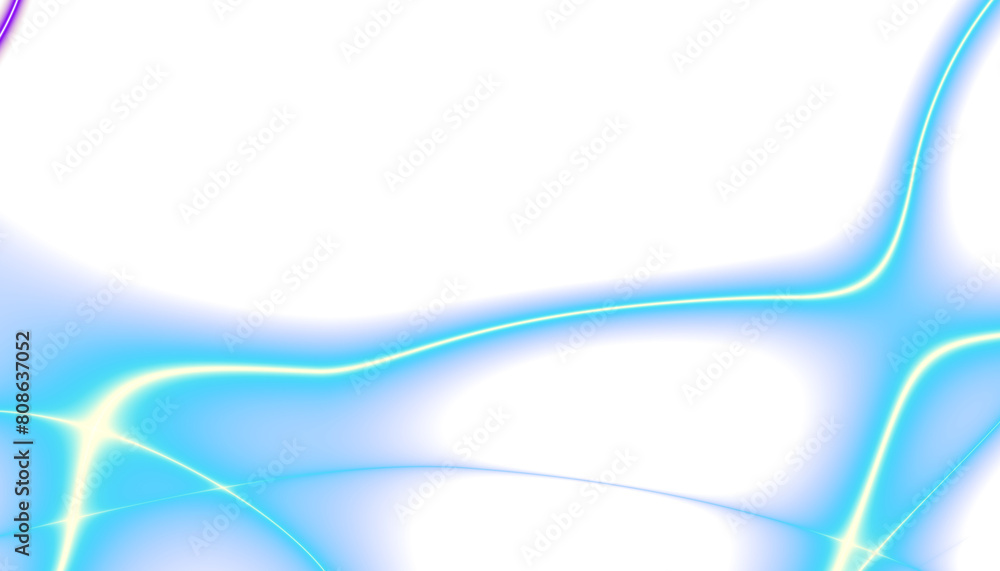 Poster Energy lines with transparent gradient background. Elegant rainbow colours wavy line on Transparent png overlay background