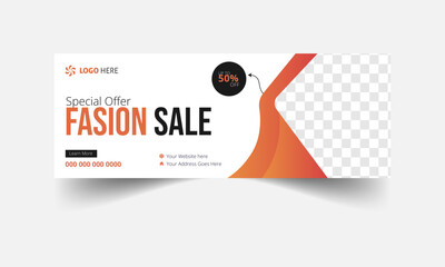 New arrival Trendy Fashion sale social media facebook cover design and web banner timeline template
