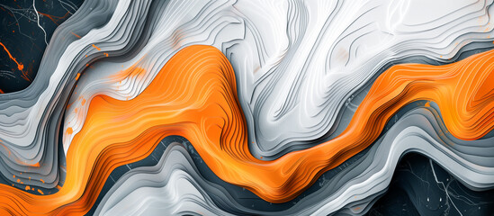 orange and grey line art abstact texture banner background