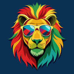 a-lion-with-a-colorful-mane-and-sunglasses