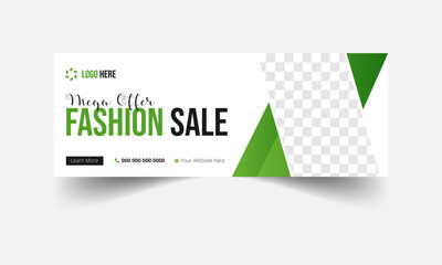 New arrival Trendy Fashion sale social media facebook cover design and web banner timeline template