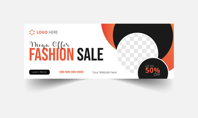 New arrival Trendy Fashion sale social media facebook cover design and web banner timeline template