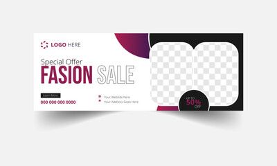 New arrival Trendy Fashion sale social media facebook cover design and web banner timeline template