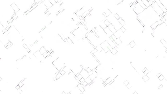 abstract square construction background with architecture lines