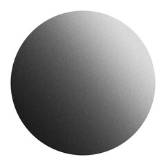 High-resolution image of a gray, textured sphere with a grainy surface, isolated on a white backdrop