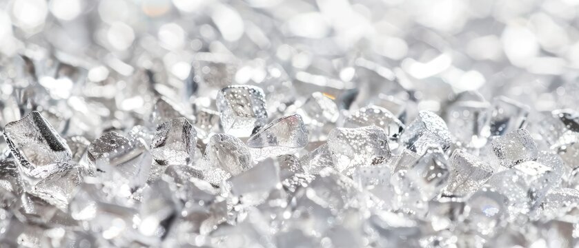 Hyper-detailed macro of silica gel adsorbing moisture from air