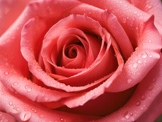 Beautiful floral background. Wet petals of the rose flowers close up.