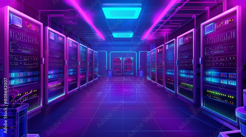 Poster on the ultraviolet landing page there is a server room with racks, a virtual supercomputer, a databa