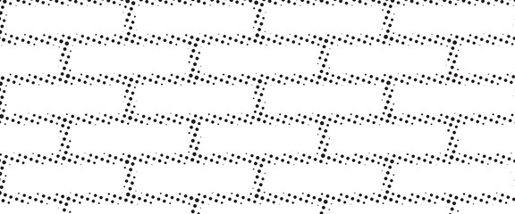 Fototapeta premium grunge dots brick pattern white background
