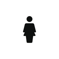 Female bathroom icon isolated on transparent background