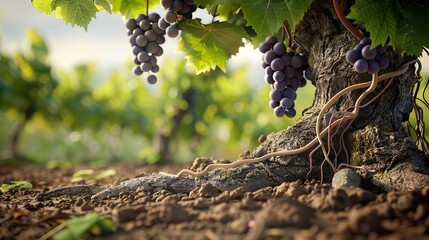 A big and high grapes vine strong tree UHD wallpaper