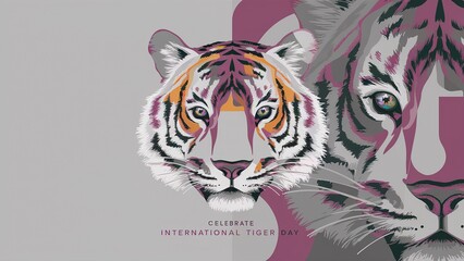 International Tiger Day celebrated on 29th July. Save Tiger, Save Nature. Generative Ai.