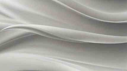 White cloth background abstract with soft waves. White gray satin texture that is white silver fabric silk panorama background with beautiful soft blur pattern natural. 