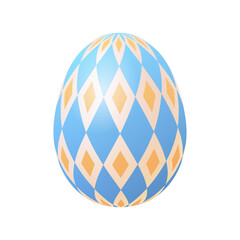Realistic easter egg illustration design on white