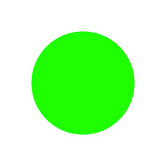 green round isolated on white