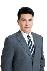 Shed middle-aged business men standing