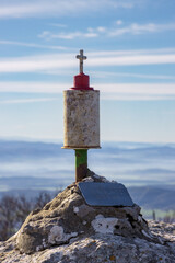 Beauiful view from Burgalaitz mountain in Aizkorri-Aratz natural park in the Basque Country (Spain)