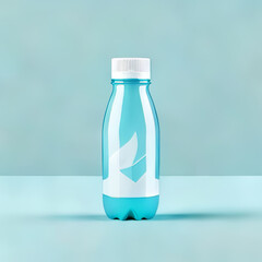 Water bottle mockup on background. 3d render illustration.