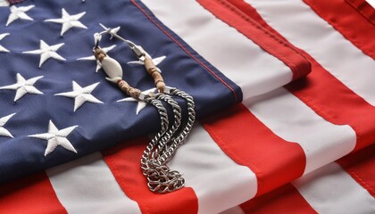 Fototapeta premium National Day of Prayer with USA flag 