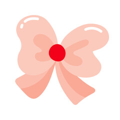 Bow Ribbon Decoration on white background