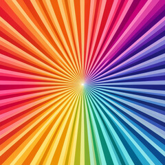 Abstract rays background in rainbow colors. Vector illustration. EPS 10.