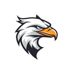 Obraz premium Fierce eagle head mascot with a sharp gaze