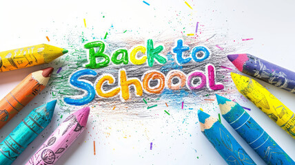 the text "Back 2 School" in a chalk written font.generative ai