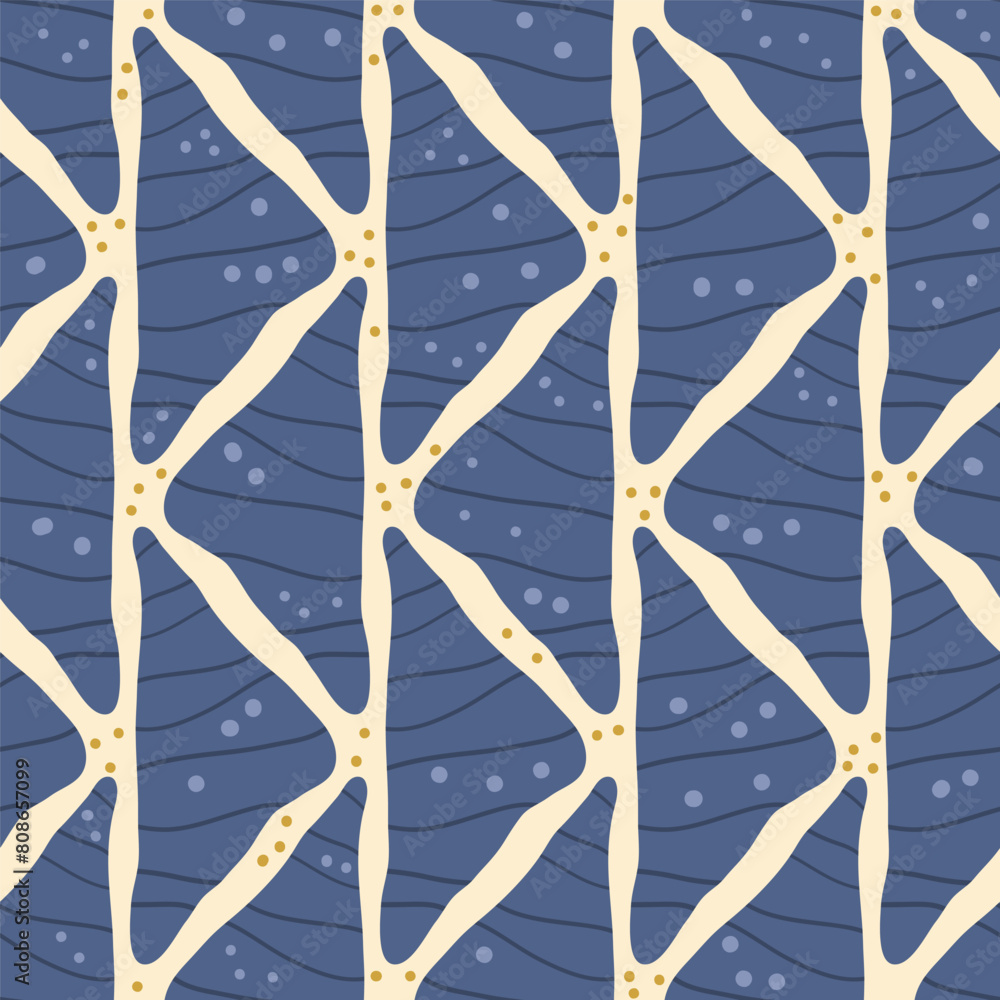 Poster abstract triangle shapes seamless pattern. geometric scribble shapes elements endless background. ge