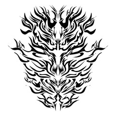 Illustration of a tribal tattoo of a wild animal. Perfect for t-shirts, clothes, hats, stickers