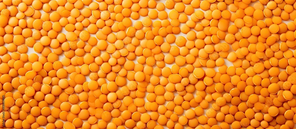 Poster an orange lentil frame with ample empty space for any image
