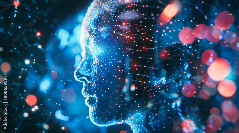 Poster artificial intelligence and machine learning concept