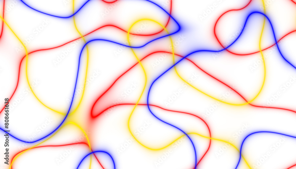 Poster abstract colorful spectrum thin linear abstract curved wavy wide pattern for background, wallpaper, 