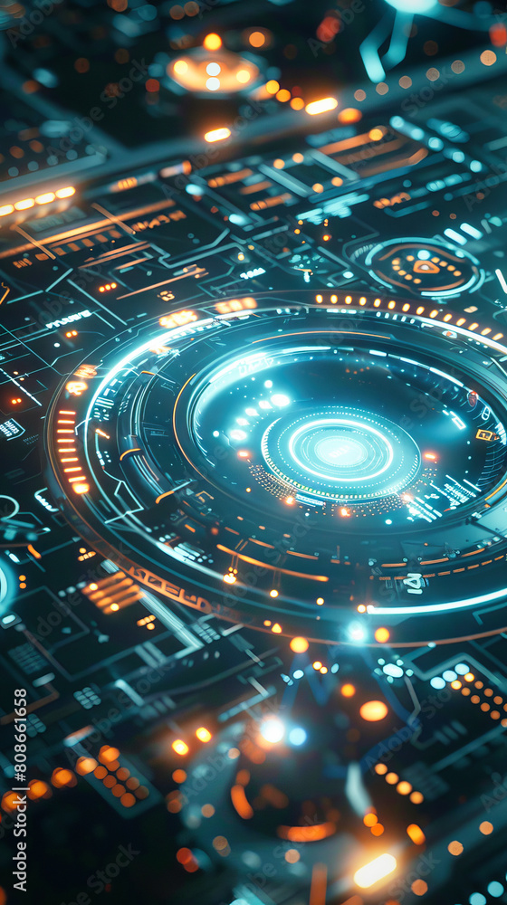 Poster abstract generic hologram interface