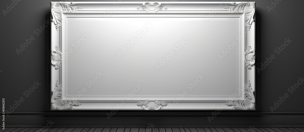 Poster blank frame concept with banner and copy space image template